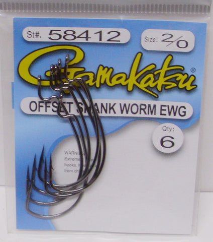 Gamakatsu Worm Offset Round Bend Hook in High Quality
