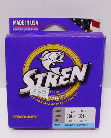 Stren Original Monofilament Fishing Line 4LB 330YD Clear/blue fl