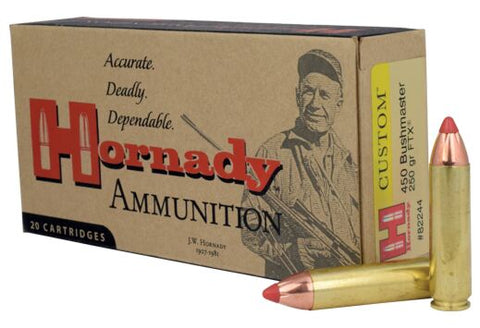 HORNADY 450 BUSHMASTER 250GR FTX 20RD 10BX/CS -   RJC  OUTDOORS  & LOTS MORE