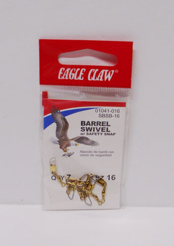 Eagle Claw Barrel Swivel # 16 (GOLD) Brass Plated