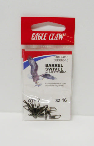 Eagle Claw Barrel Swivel ((SILVER/BLACK) #16