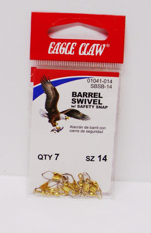 Eagle Claw Barrel Swivel gold/brass #14 (GOLD)Brass Plated